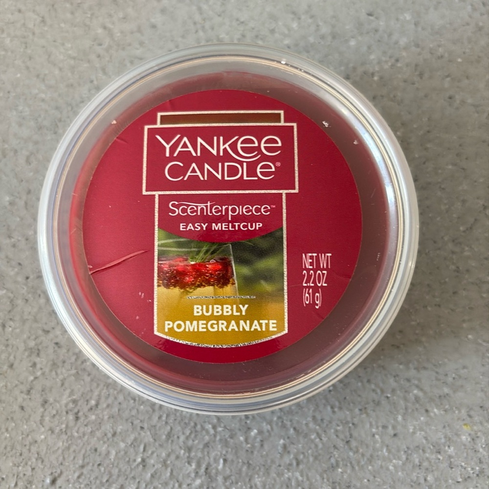 YANKEE CANDLE | Bubbly pomegranate Scenterpiece easy meltcup (used acoupe times)